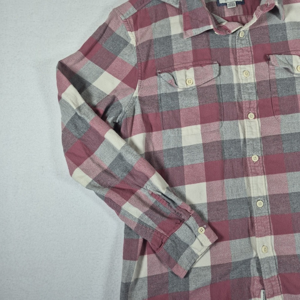 American Eagle Flannel Shirt Mens Large Long Sleeve Plaid "Super Soft" Granola - Picture 5 of 11